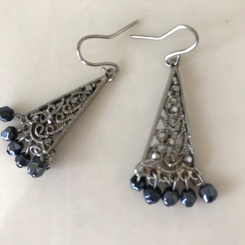 marcasite drop earrings